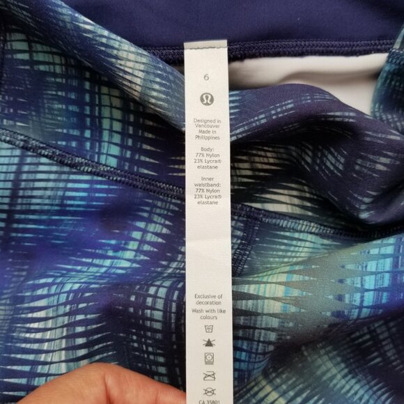 Lululemon Set Invigorate High-Rise Tight 28" Wunder Train Bra size 6 Flux Blue - Picture 4 of 7